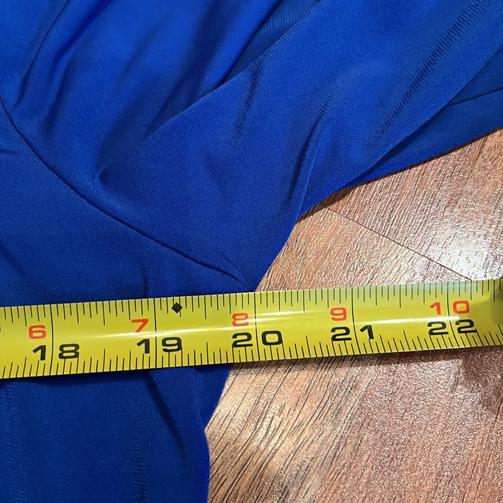 EUC Calvin Klein royal blue dressy top with silver hardware - Picture 9 of 13